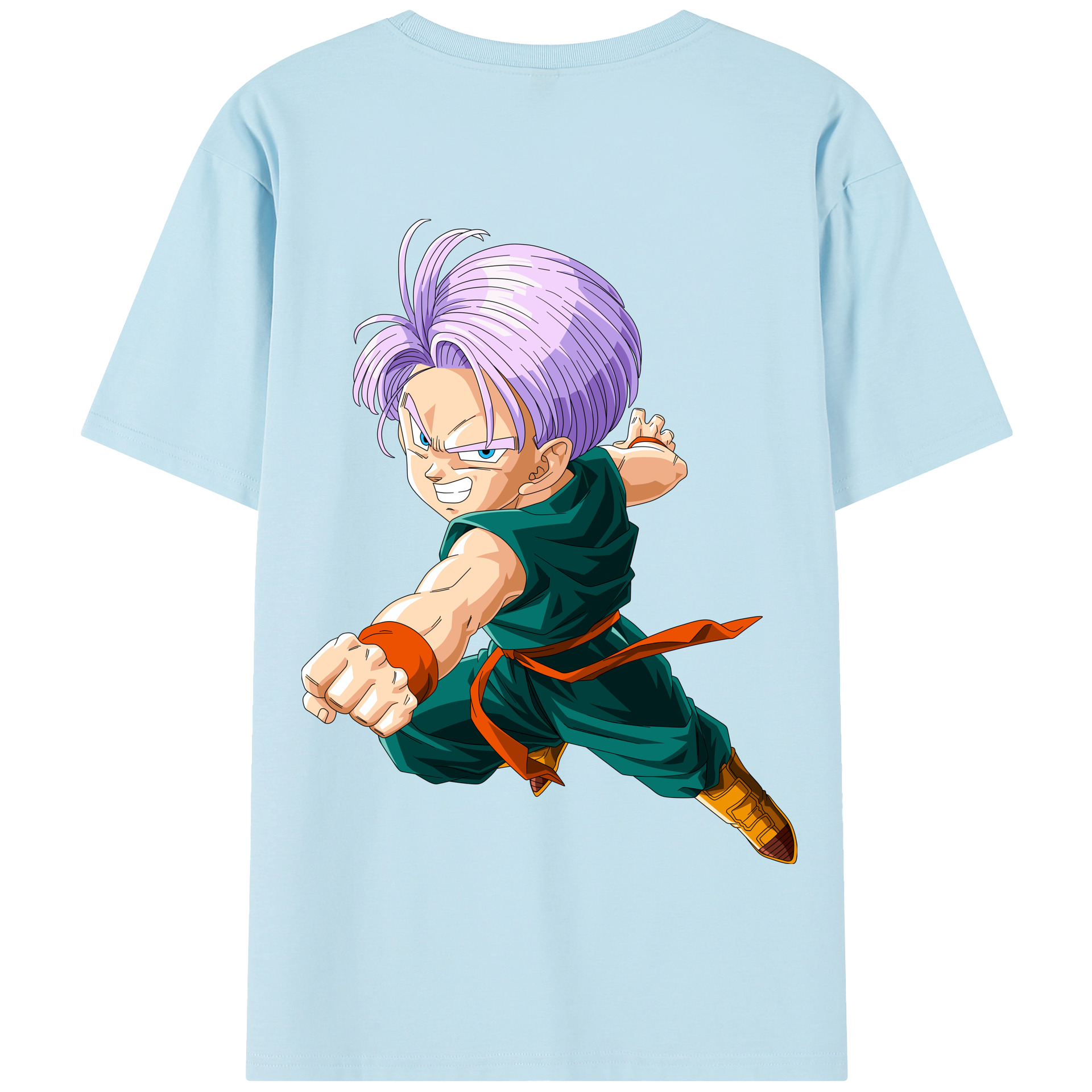 （画像用） ドラゴンボール トランクス（Torankusu）DRAGON BALL Trunks 綿100％半袖Tシャツ（背面プリント）